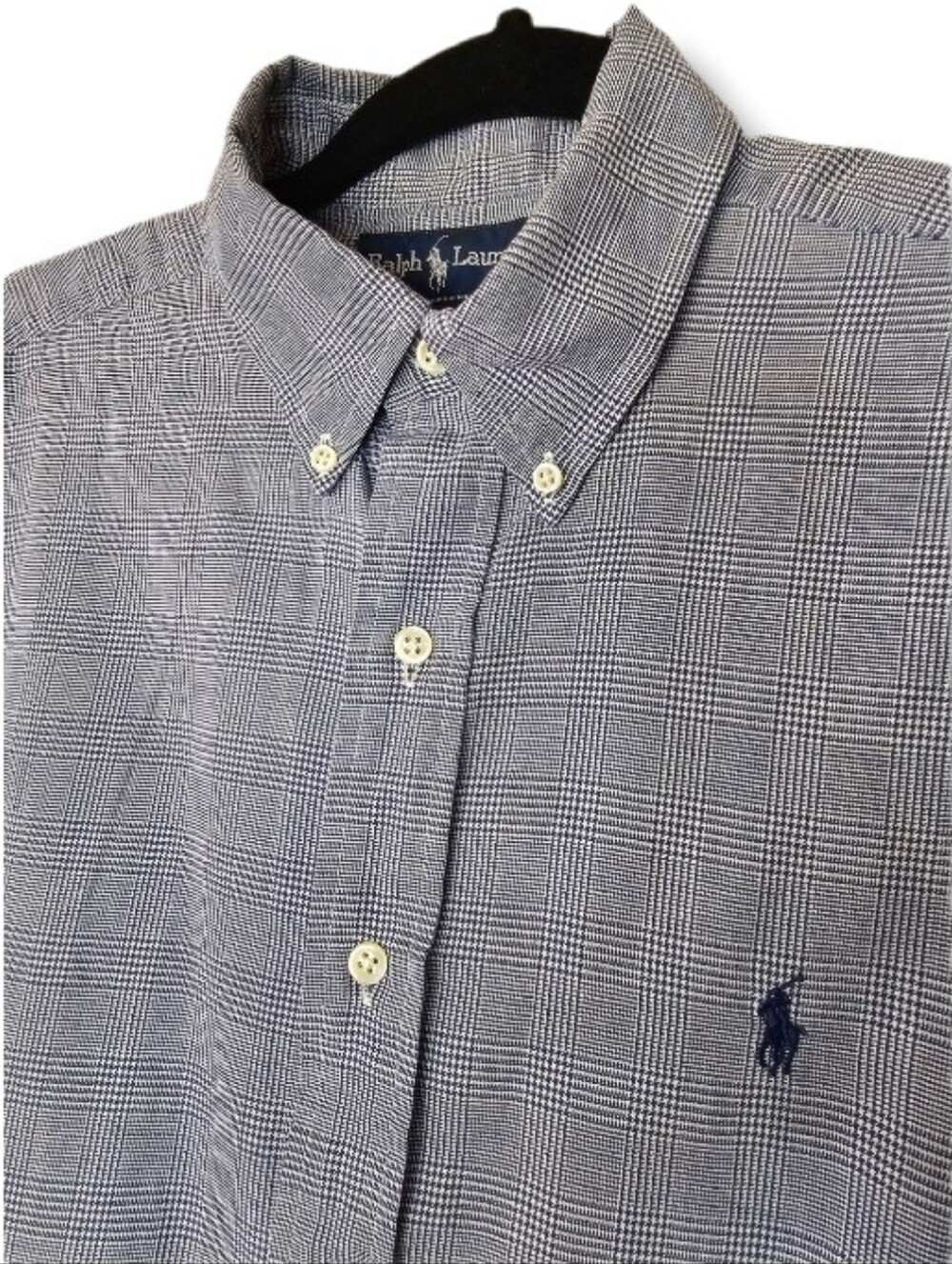 Polo Ralph Lauren Size M Blake Button Down Long Sleeve Blue Check Shirt Office